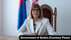 Maja Gojković dok je bila ministarka kulture Srbije, septembar 2021. 
