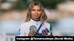 An anonymous buyer purchased Krystsina Tsimanouskaya's silver medal for $21,000.