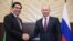 Türkmenistanyň prezidenti Gurbanguly Berdimuhamedow we Russiýanyň prezidenti Wladimir Putin.