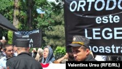 Protest ortodox împotriva legii nediscriminării, Chişinău