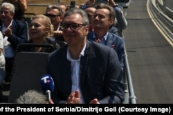 Predsednik Srbije na otvaranju autoputa do Požege, 5. jul 2025.
