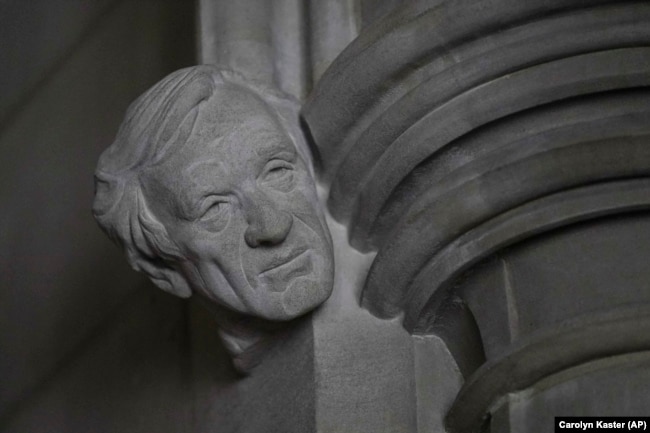 The Washington National Cathedral unveiled a stone carving of Holocaust survivor and longtime political activist Elie Wiesel in April.