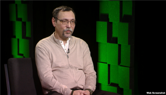 Сергій Несвіт під час інтерв'ю на Радіо Свобода