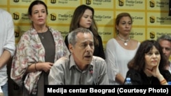 Darko Tomović i Tatjana Mandić Rigonat na konferenciji za medije u Beogradu, 24. jun 2025.