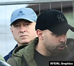 Nikola Milutinović, ispred Zvonka Veselinovića na skupu vladajuće stranke, april 2025.