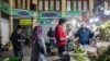 Fruit and vegetable stalls in Tehran's famous Tajrish Marketplace. March 30, 2020.