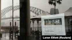 Obavještenje restorana u Sidneju o zatvaranju zbog restriktivnih mjera, 29. jun 2021. 