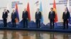 ARMENIA -- Eurasian Economic Commission Chairman Tigran Sarkisian (L) and the prime ministers of Armenia, Russia, Belarus, Kazakhstan and Kyrgyzstan pose for a photograph in Yerevan, April 30, 2019.