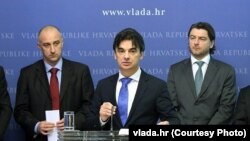 Ministar gospodarstva Ivan Vrdoljak, potpredsjednik Vlade Branko Grčić i ministar turizma Darko Lorencin
