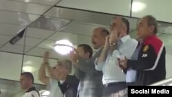 Elmar Məmmədyarov futbol oyununda.