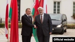 Уладзімер Макей (зьлева) і Вітальд Вашчыкоўскі