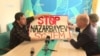 "Нұр Отанға" барған белсенділер "Назарбаев кетсін!" деп талап қойды