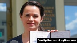 Svyatlana Tsikhanouskaya is registered for the August 9 election.