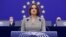 Сьвятлана Ціханоўская ў Эўрапарлямэнце 24 лістапада 2021 году. Фота: Reuters