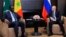 Putin's comments came after he met with Senegalese President Macky Sall (left) to discuss surging food prices.