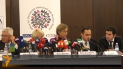 Government Supporters Disrupt OSCE Press Conference In Baku