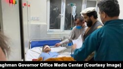 یکی از زخمیان رویداد در شفاخانه مرکزی لغمان