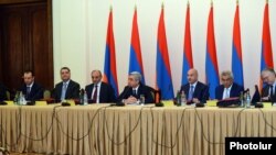 Armenia -- President Serzh Sargsian at the meeting of the Board of trustees of "Hayastan" fund. 30May, 2013 