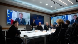 Владимир Зеленский выступает по видеосвязи перед участниками "коалиции решительных", 25 ноября 2025 года