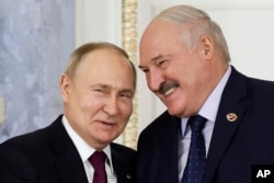 Уладзімір Пуцін і Аляксандар Лукашэнка, студзень 2024