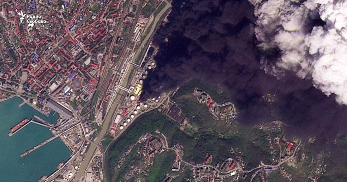 ტუაფსეში ჯერ ვერ აქრობენ ნავთობობიექტებზე დრონებით დარტყმის შედეგად გამოწვეულ ხანძარს