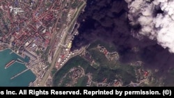 რუსეთის ქალაქ ტუაფსეში პორტის ტერიტორიაზე 20 აპრილს გაჩენილი ხანძარი