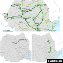 A7, A8, toate autostrăzile existente/proiectate, februarie 2021/ social media