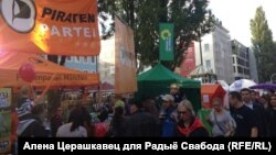 Выбарчая агітацыя на вуліцах Мюнхену