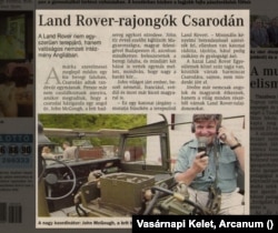 John McGough és a csarodai Land Rover-találkozó a Vasárnapi Kelet 2005. június 9-i számában