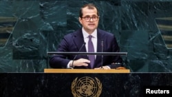 Premierul Vasile Tofan, ținându-și discursul la cea de-a 81-a sesiune a Adunării Generale a ONU. New York, 26 septembrie 2026.