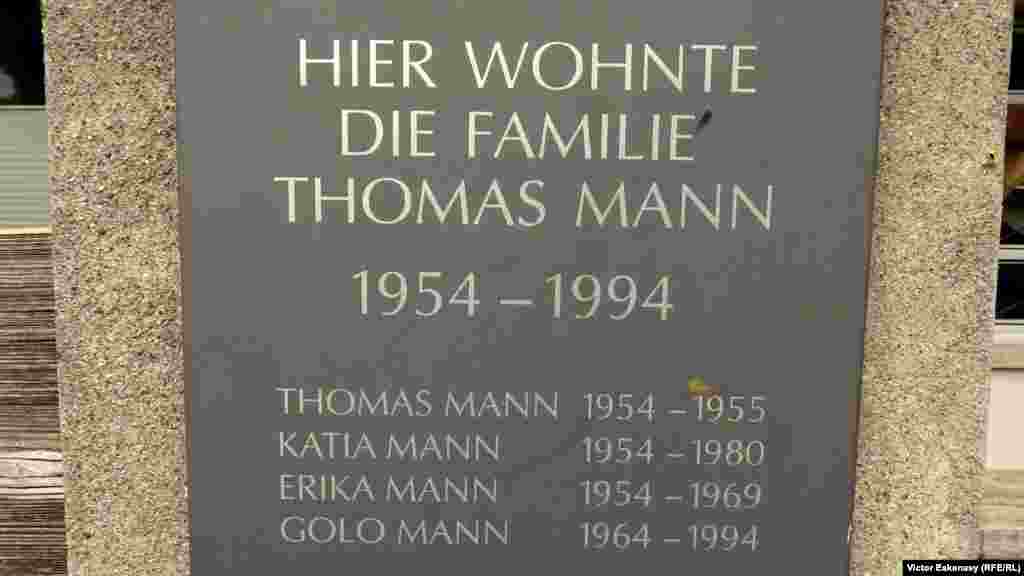 La Kilchberg: &bdquo;Aici a locuit familia Thomas Mann&rdquo;...