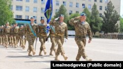 Қазақстандық бітімгерлік контингенті Голан жотасына аттанды. Алматыдағы 61993-әскери бөлімі, 19 мамыр, 2026 жыл. Қазақстанның қорғаныс министрлігі жариялаған фото.