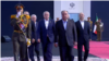 Эмомалӣ Раҳмон ва ҳайати ҳамроҳаш ҳангоми видоъ бо Алии Хоманаӣ, Теҳрон, 3-юми июли 2026