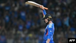 یکی از بازیکنان کریکت هند در مسابقات جام جهانی بیست آوره