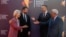 Predsednik Crne Gore Jakov Milatović i premijer Milojko Spajić sa predsednicom Evropske komisije Ursulom fon der Lajen na otvaranju samita EU-Zapadni Balkan u Tivtu, 04.06.2026. 