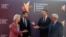 Predsednik Crne Gore  Jakov Milatović i premijer Milojko Spajić sa predsednicom Evropske Komisije Ursulom von der Layen na otvaranju samita EU-Zapadni Balkan u Tivtu, 4. juna 2026. 
