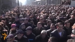 Large Crowds At Funeral For Armenian Family