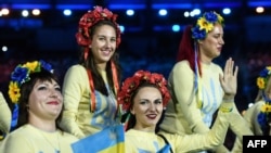 Члени української паралімпійської збірної під час урочистої церемонії відкриття Паралімпіади. Ріо-де-Жанейро, 7 вересня 2016 року