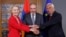 A trilateral meeting between Armenian Prime Minister Nikol Pashinian (in the center), European Council President Antonio Costa (R), and European Commission President Ursula von der Leyen, Brussels, July 14, 2025.