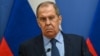 Russian Foreign Minister Sergey Lavrov attends a joint press conference with his Hungarian counterpart in Budapest on August 24.