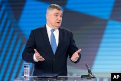 Zoran Millanoviq gjatë debatit televiziv para rundit të balotazhit. 7 janar 2025.