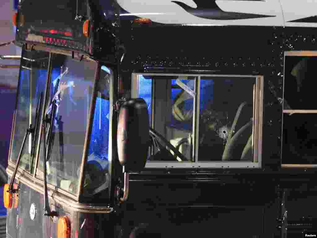 Njemačka - Arid Uka, 21-godišnji Albanac sa Kosova, izvršio je napad na na autobus vojnog osoblja SAD na Terminalu 2 aerodroma u Frankfurtu, dva američka vojnika su ubijena, a dvije osobe ranjene, 02.03.2011. Foto: Reuters / Wolfgang Rattay 
