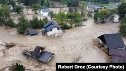 Poplavljene kuće u Općini Fojnica u oktobarskim poplavama.