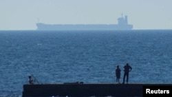 The Star Helena cargo ship is seen near Odesa on August 7 after grain exports from Ukrainian ports had restarted. 