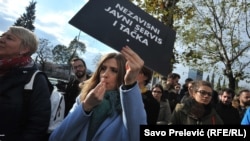 Protest protiv političkih pritisaka na javni servis Crne Gore