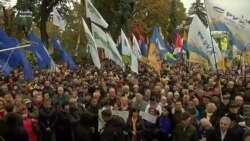 Kiyevin mərkəzində etiraz aksiyası keçirilir