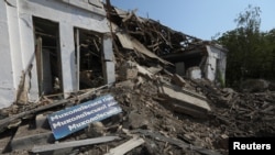 Разрушенная российским авиаударом школа в Николаеве, 28 июля 2022 г.