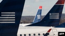 US Airways ավիաընկերության ինքնաթիռները օդանավակայանում, արխիվ