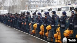 RUSSIA - Personnel and equipment of a Russian Emergencies Ministry unit is examined at the Noginsk Rescue Center before being sent to Nagorno-Karabakh as part of another humanitarian mission, November 23, 2020