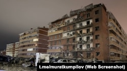 Дом в ауле Новая Адыгея, Республика Адыгея РФ, куда попала российская ракета ПВО, 21 января 2026 года. Скриншот